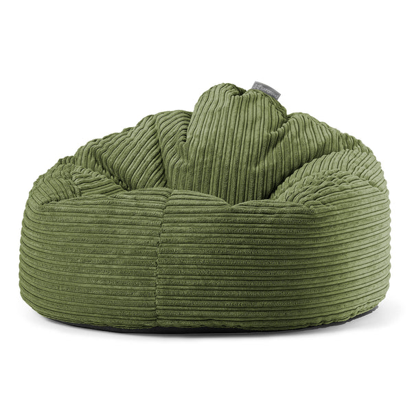 Pouf Poire, Archi - Côtelé Vert Forêt 01