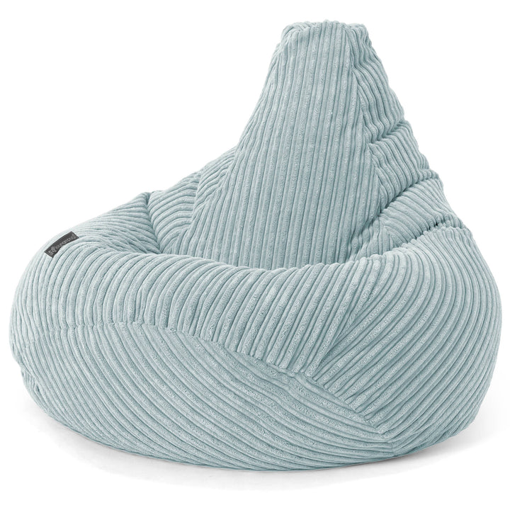 Pouf Poire Gamer - Côtelé Vert Menthe 02