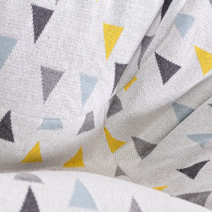 Pouf Poire Classique - Tricoté Triangle Géométrique 04