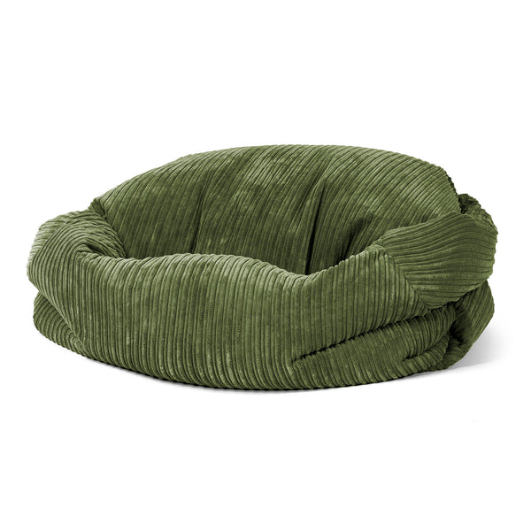 Pouf Canapé Sabine - Côtelé Vert Forêt 01