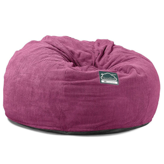 Lounge Pug, CloudSac 1010 XXL, Canapé Pouf Géant XXL à Mémoire de Forme, Gros Pouf Sofa, Velours Côtelé Gaufré Rose