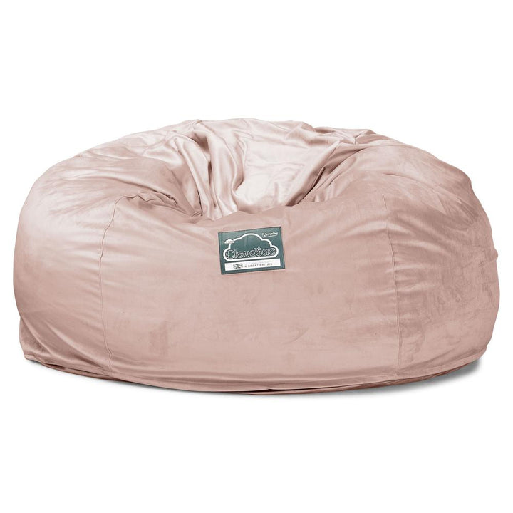 Lounge Pug, CloudSac 1010 XXL, Canapé Pouf Géant XXL à Mémoire de Forme, Gros Pouf Sofa, Velours Rose
