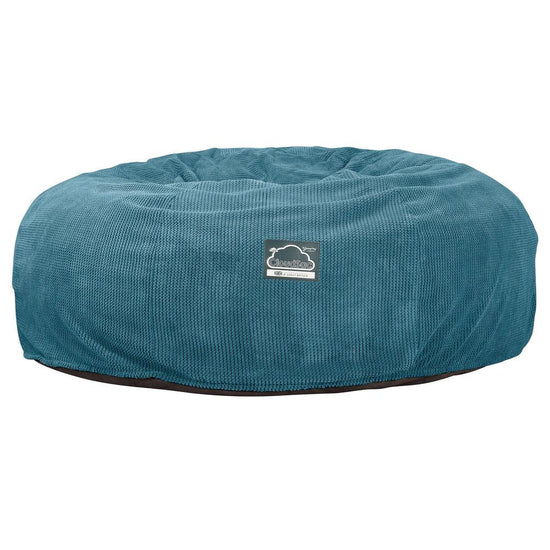 Lounge Pug, CloudSac 3000 XXL, Grand Canapé Pouf à Mémoire de Forme, Gros Pouf Sofa, Velours Côtelé Gaufré Mer Égéé