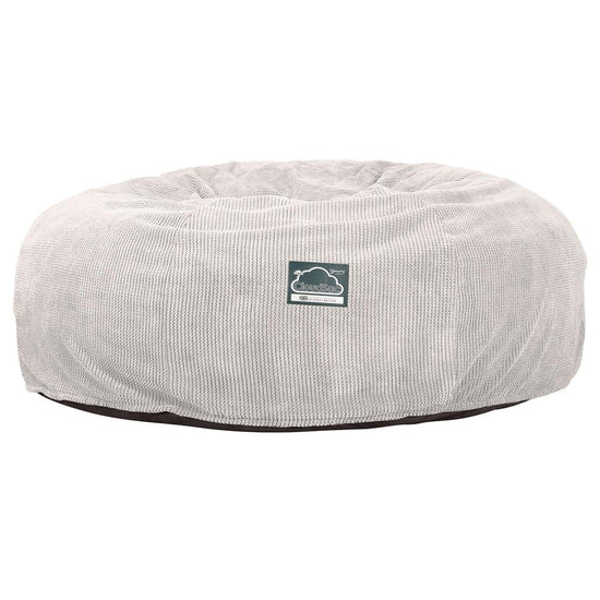 Lounge Pug, CloudSac 3000 XXL, Grand Canapé Pouf à Mémoire de Forme, Gros Pouf Sofa, Velours Côtelé Gaufré Crème
