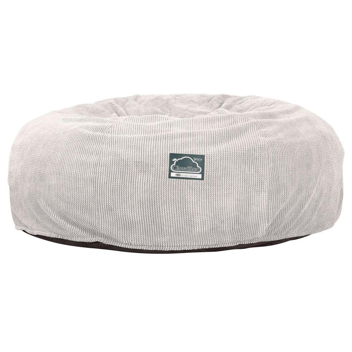 Lounge Pug, CloudSac 3000 XXL, Grand Canapé Pouf à Mémoire de Forme, Gros Pouf Sofa, Velours Côtelé Gaufré Crème