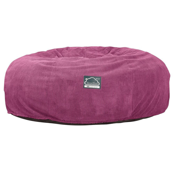 Lounge Pug, CloudSac 3000 XXL, Grand Canapé Pouf à Mémoire de Forme, Gros Pouf Sofa, Velours Côtelé Gaufré Rose