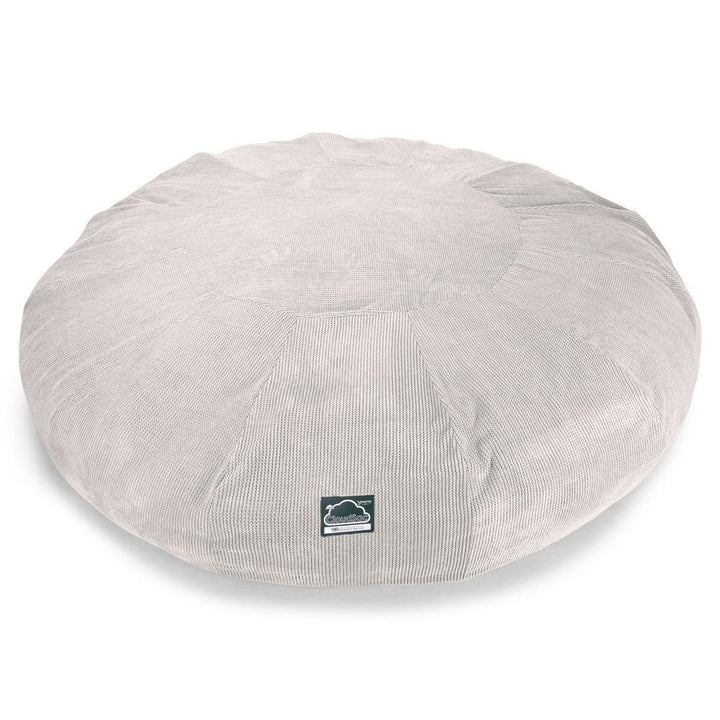 Lounge Pug, CloudSac 5000 XXXXXL, Canapé Pouf Titanesque à Mémoire de Forme, Gros Pouf Sofa, Velours Côtelé Gaufré Crème