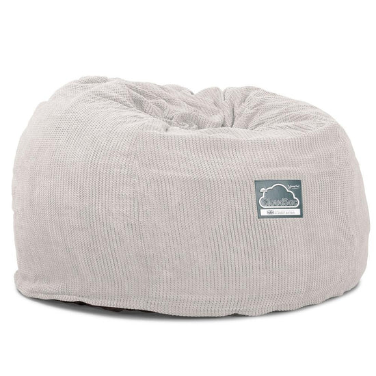Lounge Pug, CloudSac 510 XL, Grand Pouf à Mémoire de Forme, Canapé, Velours Côtelé Gaufré Crème