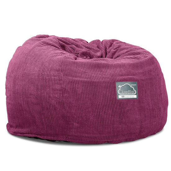 Lounge Pug, CloudSac 510 XL, Grand Pouf à Mémoire de Forme, Canapé, Velours Côtelé Gaufré Rose