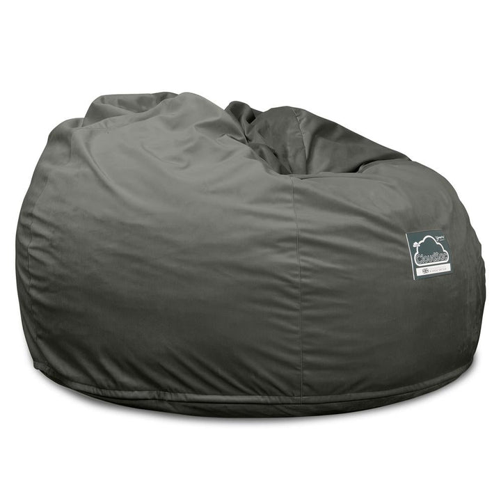 Lounge Pug, CloudSac 510 XL, Grand Pouf à Mémoire de Forme, Canapé, Velours Anthracite