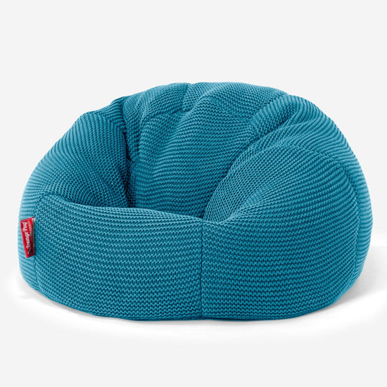 LOUNGE PUG - ELLOS Tricoté - Pouf Enfant - Pouf Poire Classique Enfant - Mer égée
