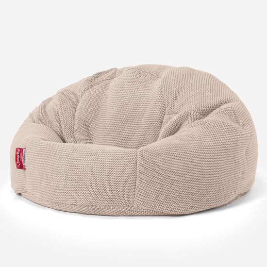 LOUNGE PUG -  Ellos Tricoté  - Pouf Poire Classique - Crème