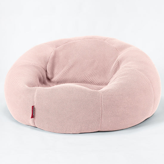 LOUNGE PUG - Pouf Canapé Classique - Pouf Geant - Ellos Tricoté Bébé rose
