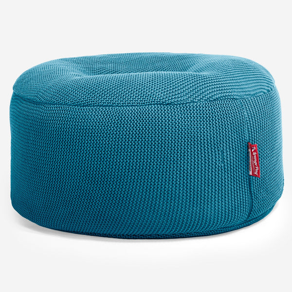 LOUNGE PUG -  Ellos Tricoté - Pouf Design Rond - Mer égée
