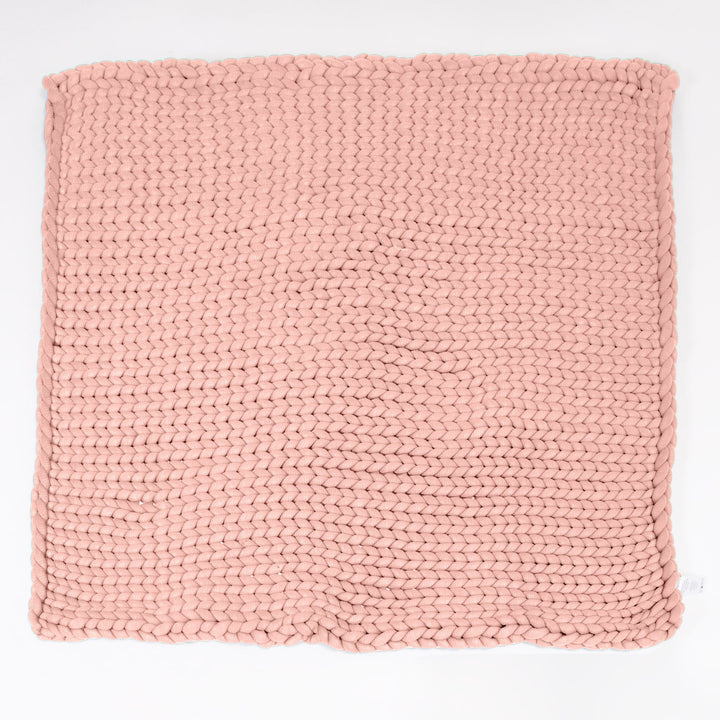 Lounge Pug - Couverture lestée pour Adulte - lourde - apaisante contre l'anxiété - Tricot épais Rose Pastel - 5 KG 135 x 150 cm