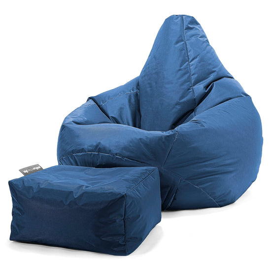 Pouf Poire Gamer - SmartCanvas™ Bleu Marine 02