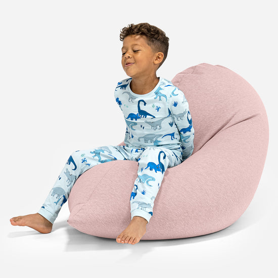 Grand Pouf pour Enfants 2-6 ans - Coton Élastique Bébé Rose 01