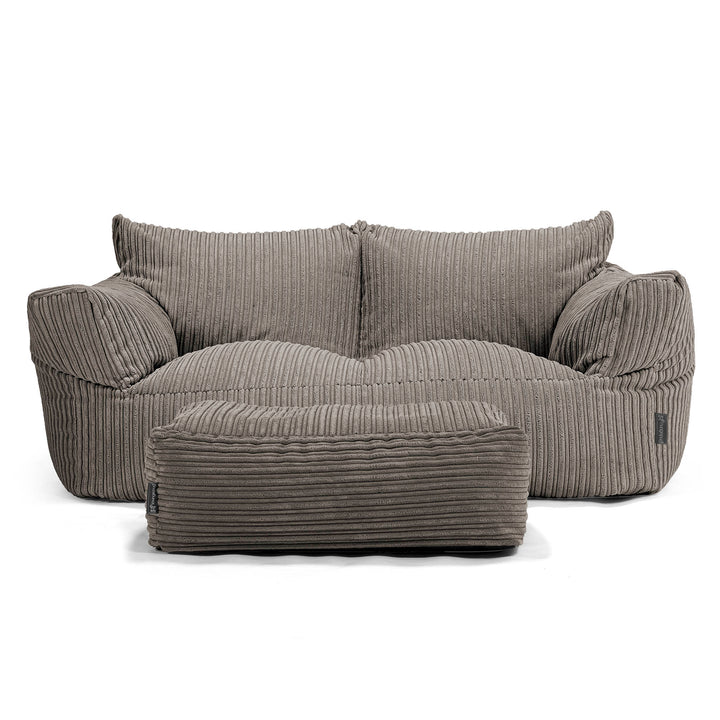 Joséphine Canapé Pouf - Côtelé Anthracite 02