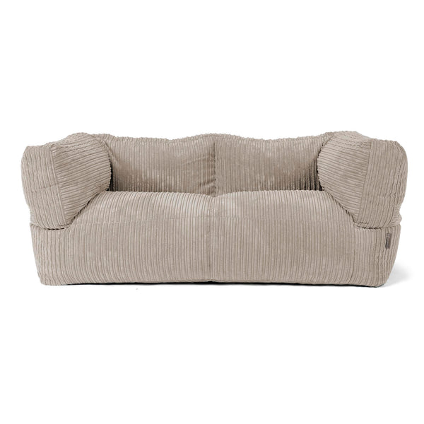 Canapé Pouf Albert 2 places - Côtelé Vison 01