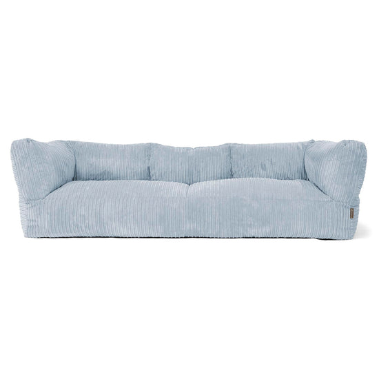 Canapé Pouf Albert 3 places - Côtelé Bébé Bleu 01