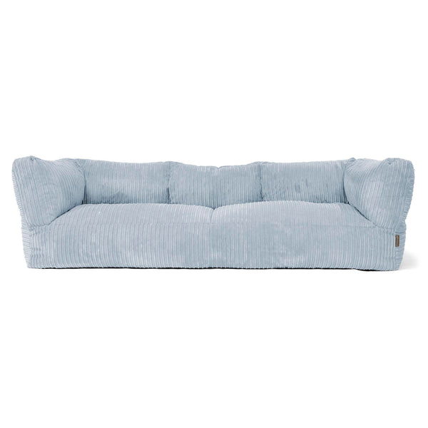 Canapé Pouf Albert 3 places - Côtelé Bébé Bleu 01