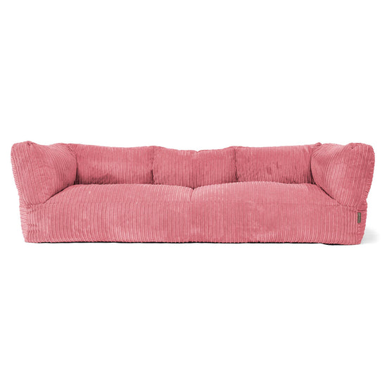 Canapé Pouf Albert 3 places - Côtelé Corail 01