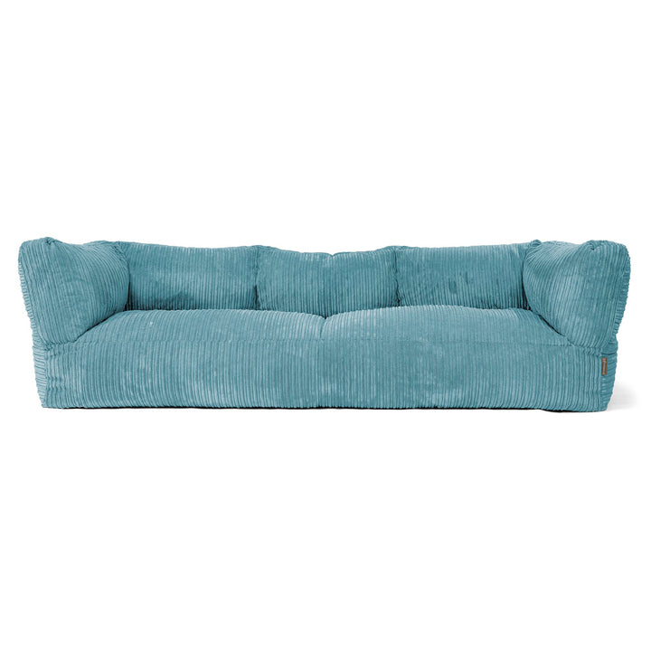 Canapé Pouf Albert 3 places - Côtelé Mer Égéé 01