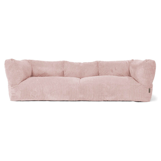 Canapé Pouf Albert 3 places - Côtelé Rose 01