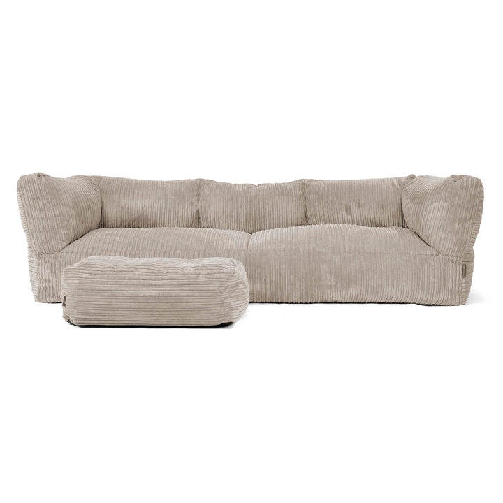 Canapé Pouf Albert 3 places - Côtelé Vison 02