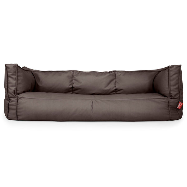 Canapé Pouf Albert 3 places - Cuir Végan Chocolat 01