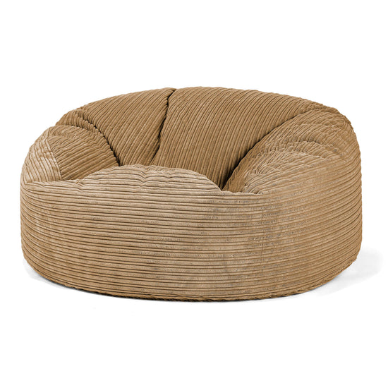 Canapé Pouf Géant Mammouth - Côtelé Sable 01