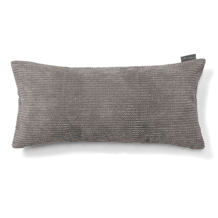 Coussin Rectangulaire Géant 40 x 80cm - Velours Côtelé Gaufré Anthracite 01