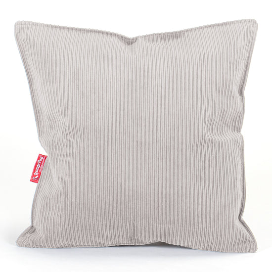 Coussin 47 x 47cm - Côtelé à Fines Rayures Pierre 01