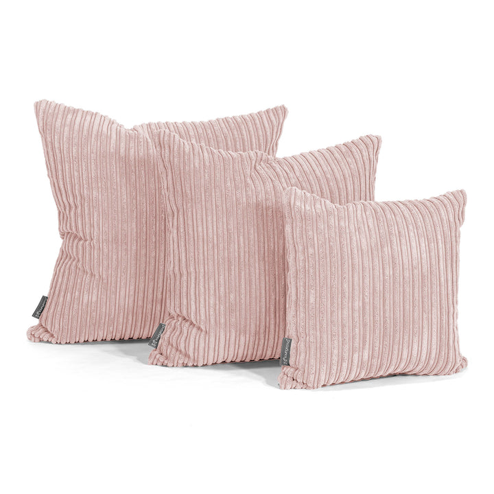 Coussin 47 x 47cm - Côtelé Rose 02