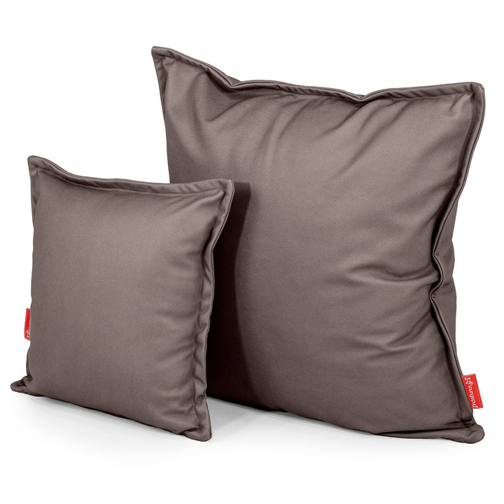 Housse de Coussin 47 x 47cm - Cuir Végan Chocolat 02