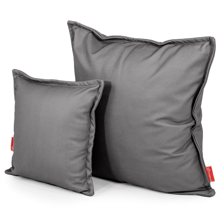 Housse de Coussin 47 x 47cm - Cuir Végan Gris 02