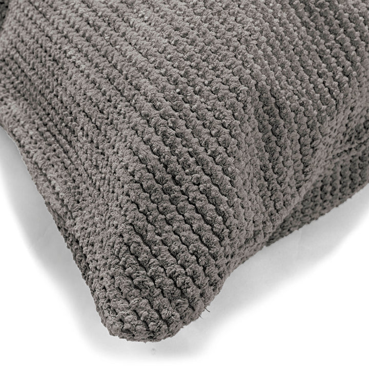 Coussin 47 x 47cm - Velours Côtelé Gaufré Anthracite 03