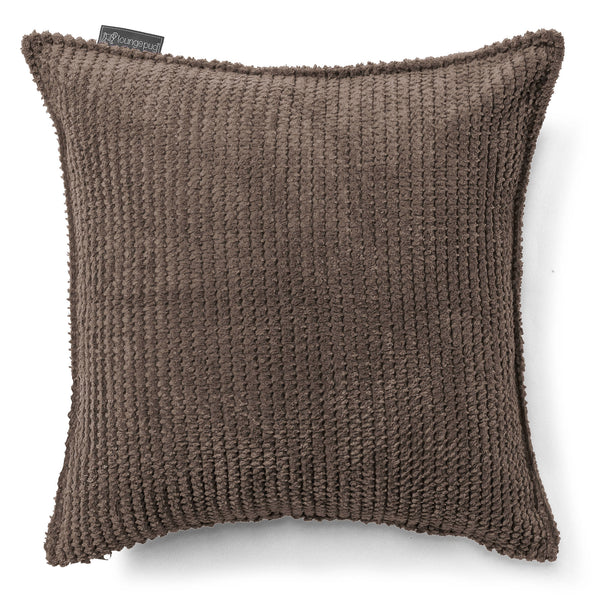 Coussin 47 x 47cm - Velours Côtelé Gaufré Chocolat 01