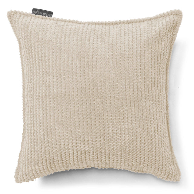 Coussin 47 x 47cm - Velours Côtelé Gaufré Crème 01