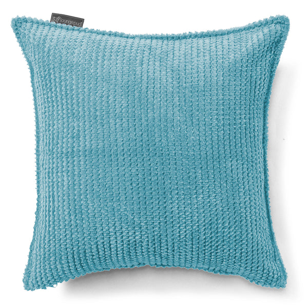 Coussin 47 x 47cm - Velours Côtelé Gaufré Mer Égée 01
