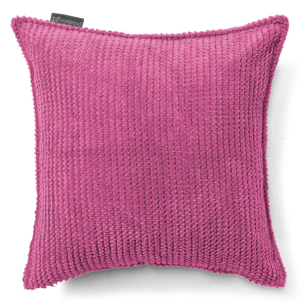 Coussin 47 x 47cm - Velours Côtelé Gaufré Rose 01
