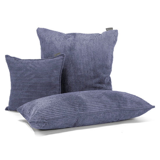 Coussin 47 x 47cm - Velours Côtelé Gaufré Violet 04