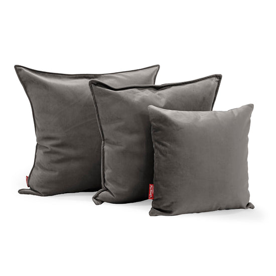 Coussin 47 x 47cm - Velours Anthracite 02