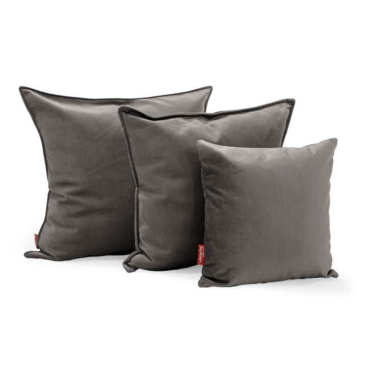 Coussin 47 x 47cm - Velours Anthracite 02