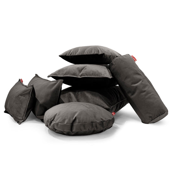 Coussin 47 x 47cm - Velours Anthracite 04