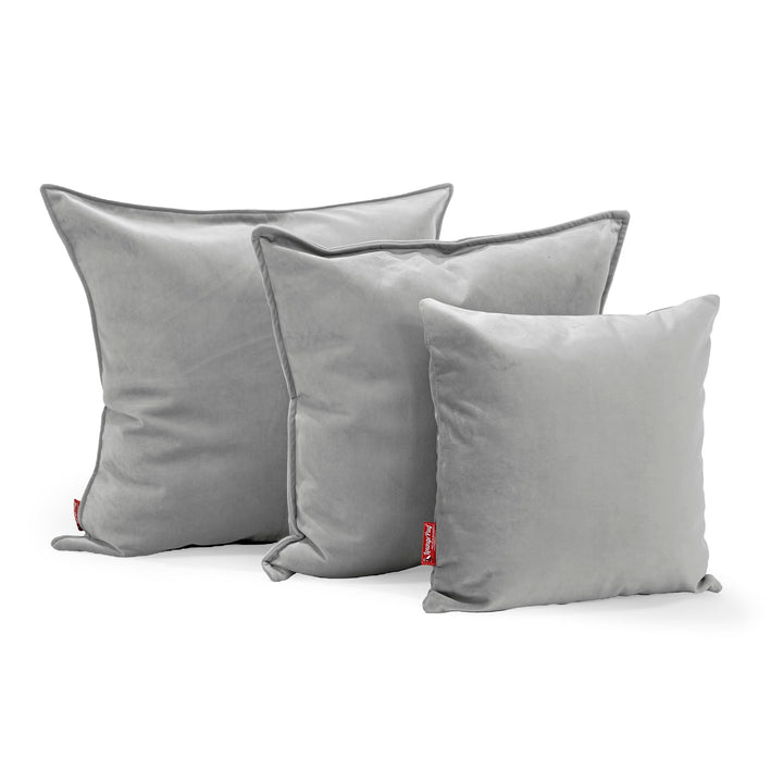 Coussin 47 x 47cm - Velours Argent 02