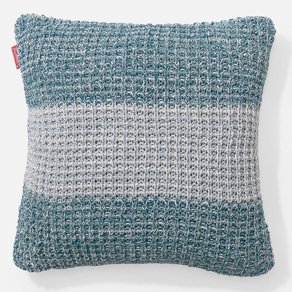 Coussin 47 x 47cm - 100% Coton Chester Bleu 01