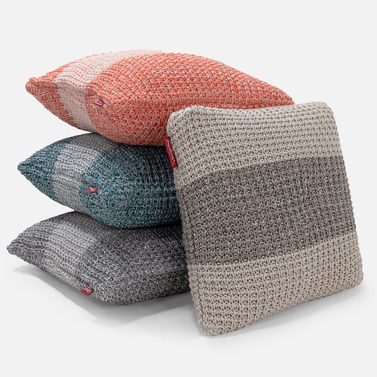 Coussin 47 x 47cm - 100% Coton Chester Gris 03