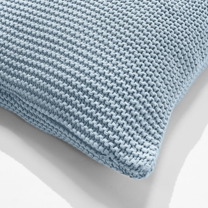 Coussin 47 x 47cm - 100% Coton Ellos Bleu Brumeux 02