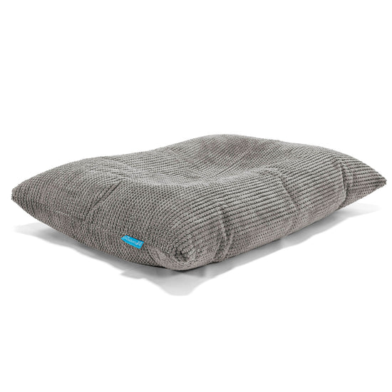 Coussin Pouf Enfant - Velours Côtelé Gaufré Anthracite 02